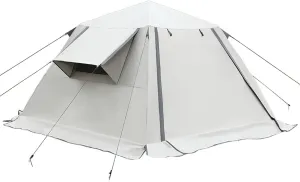 WHYATT Camping Tent, 4 Person Tent，Backpacking Tent, Included Rainfly Blocks Wind & Rain, Tent for Camping, Festivals, Backyard