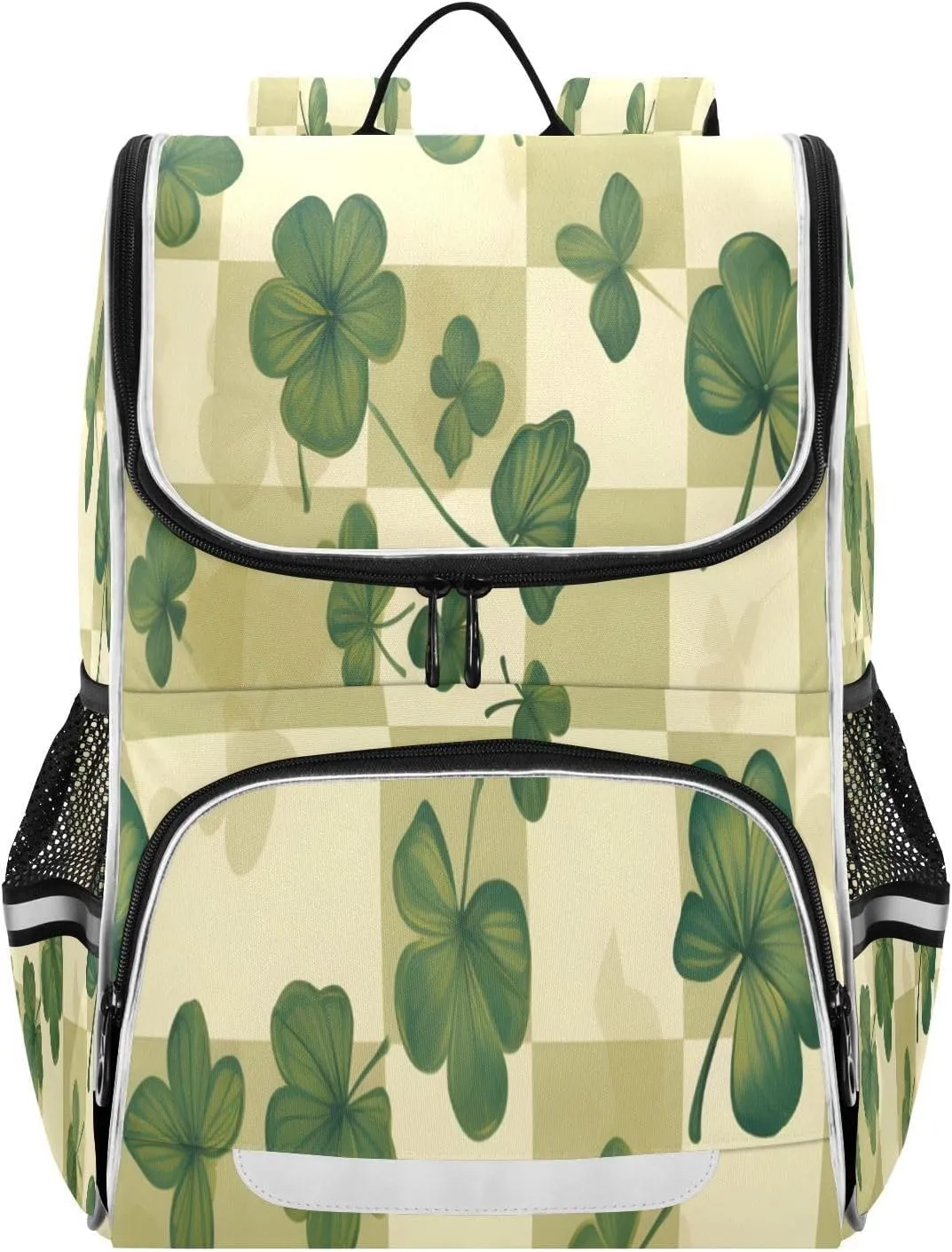 Wide Open Laptop Backpack for Women&Men Four Leaf Clover Shoulder Bag School Bookbag Casual Daypack