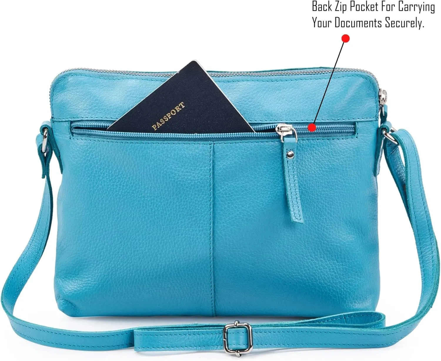 Wise Owl Accessories Small Soft Pebbled Real Leather Crossbody Handbags Purses Sling Crossover Shoulder Bag