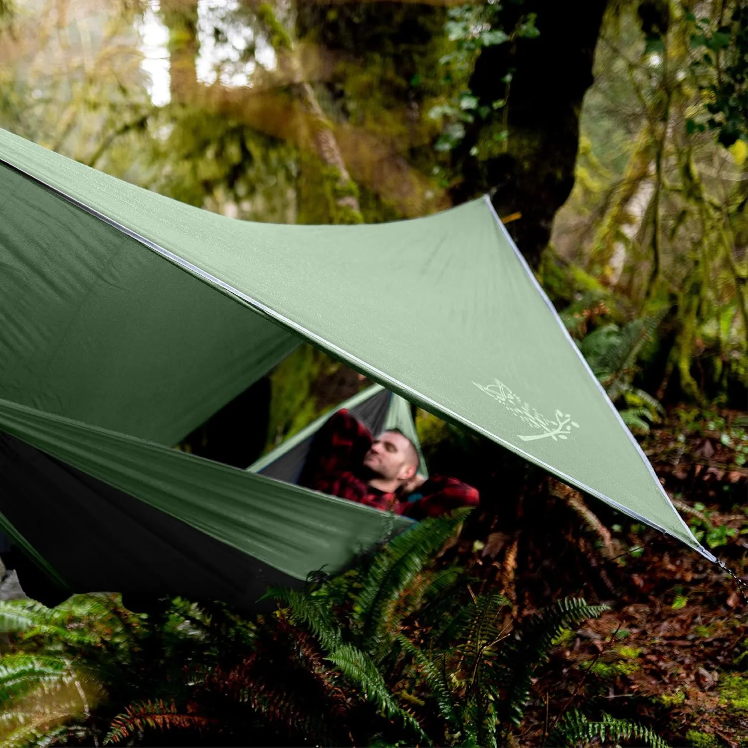 Wise Owl Outfitters Hammock Tarp, Hammock Tent - Rain Tarp for Camping Hammock - Camping Gear Must Haves w/Easy Set Up Including Tent Stakes and Carry Bag