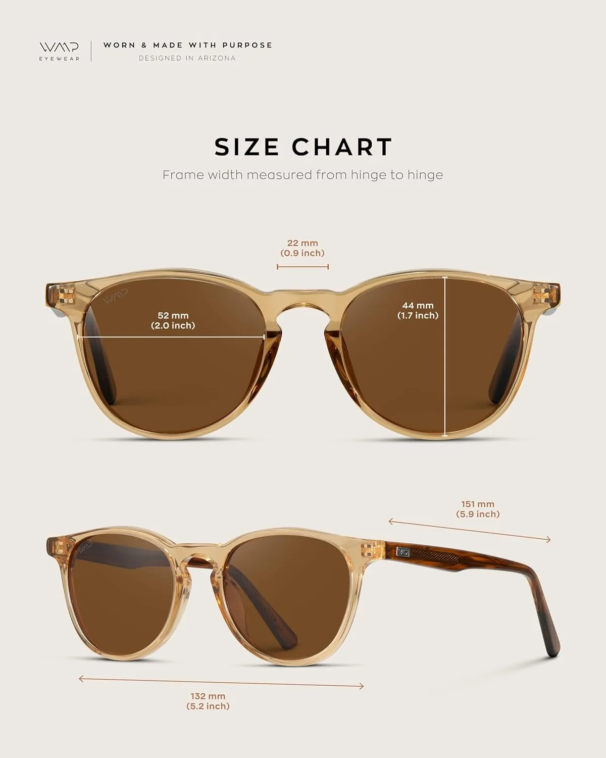WMP Eyewear - Classic Round Polarized Sunglasses for Men | Retro Design with UV Protection