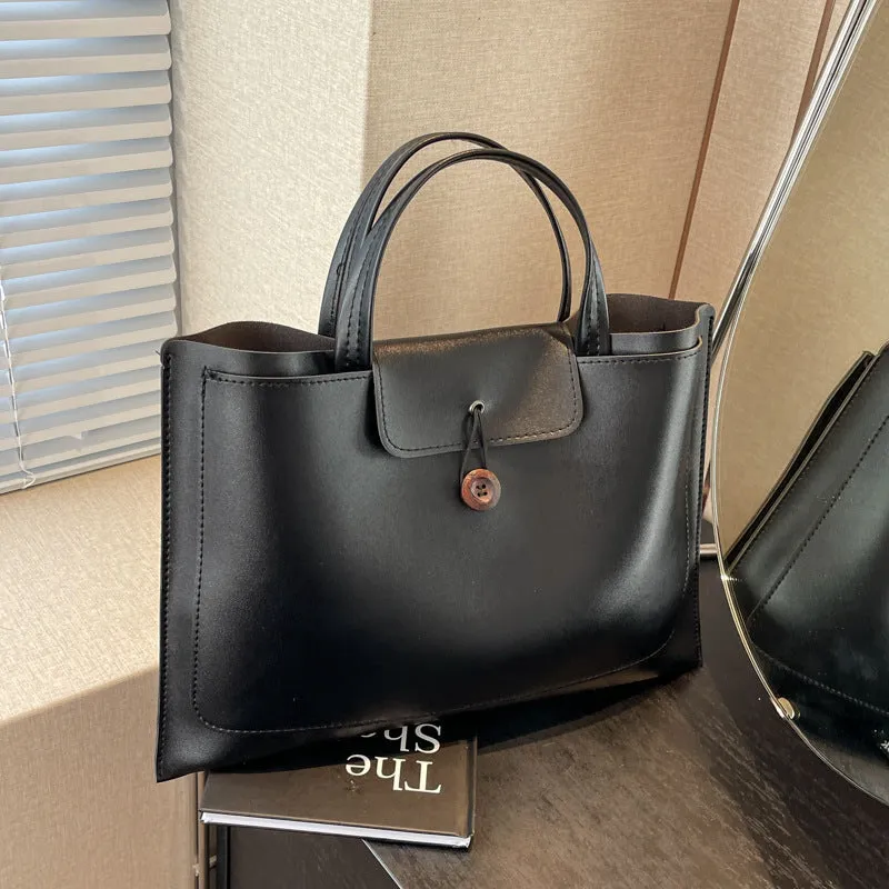 Women's Advanced Texture Portable Fashion Retro Commuter Handbags