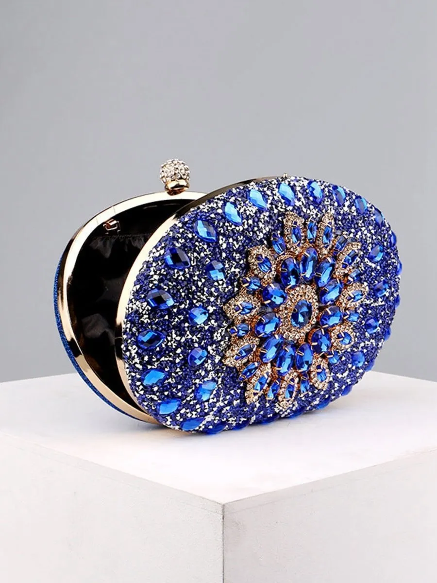 Women's All Over Crystals Sparkly Evening Clutch Bags