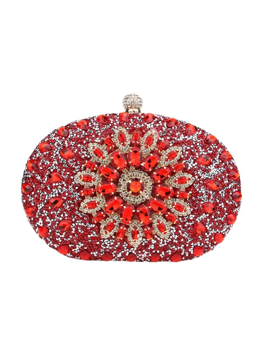 Women's All Over Crystals Sparkly Evening Clutch Bags