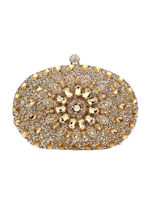 Women's All Over Crystals Sparkly Evening Clutch Bags