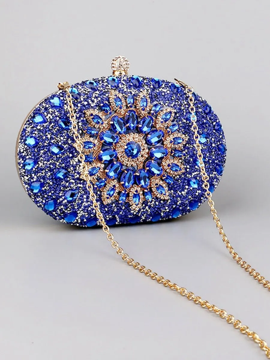 Women's All Over Crystals Sparkly Evening Clutch Bags