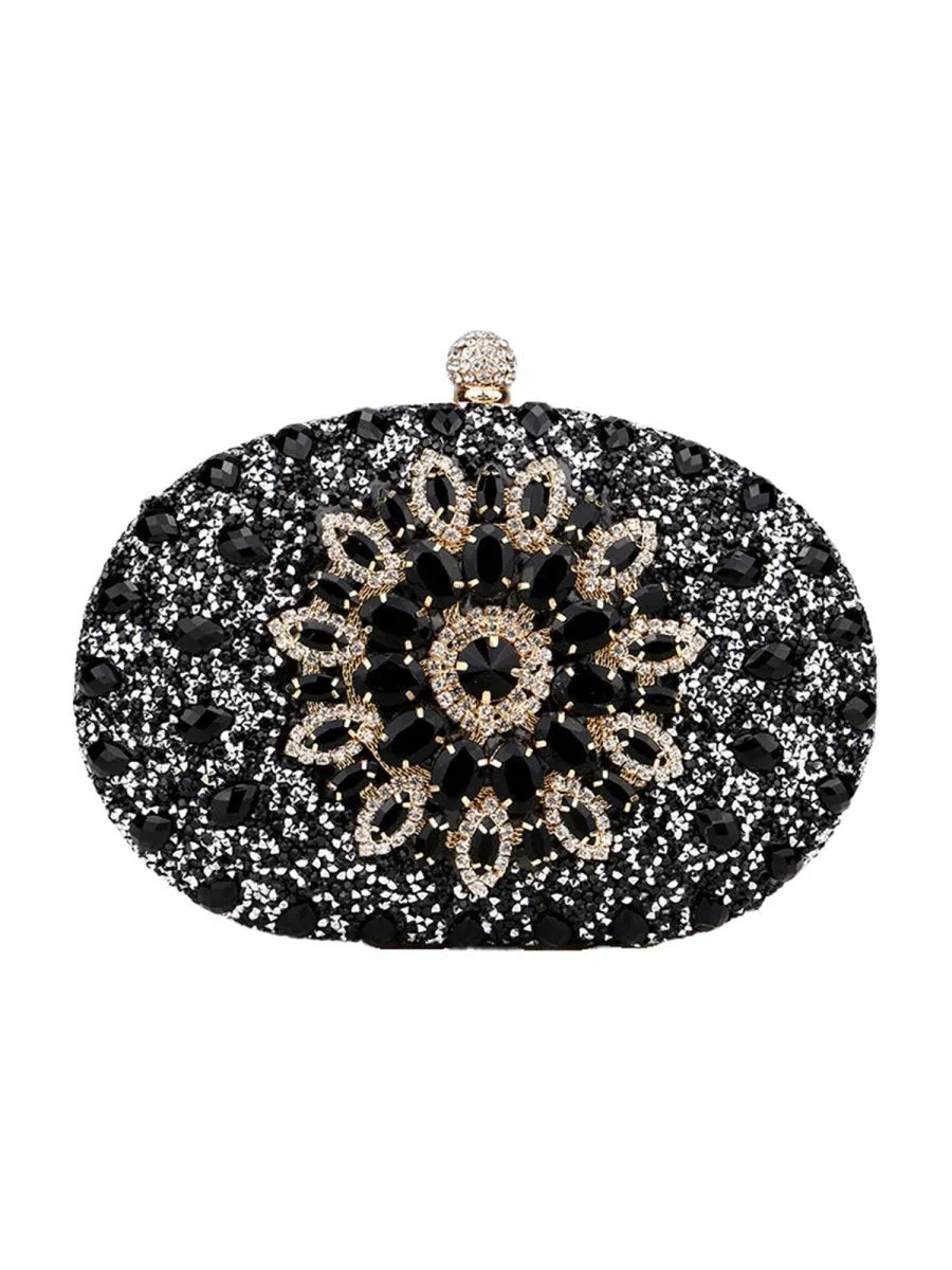 Women's All Over Crystals Sparkly Evening Clutch Bags