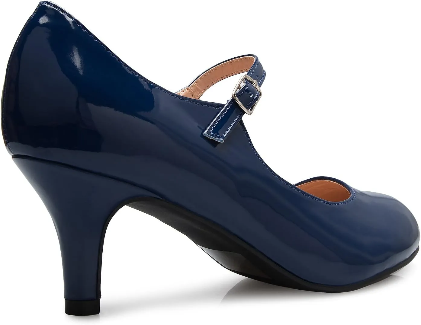 Womens Classic Low Mid Heels Mary Jane Pumps - Adorable Round Toe Vintage Retro Shoes