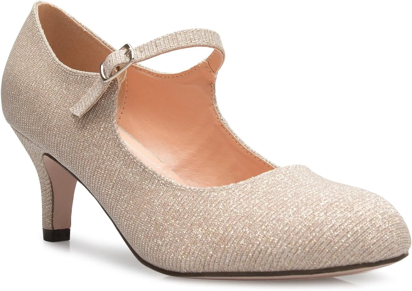 Womens Classic Low Mid Heels Mary Jane Pumps - Adorable Round Toe Vintage Retro Shoes
