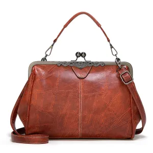 Women's Creative Clip British Retro Big Handbags