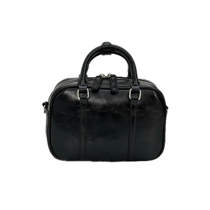 Women's Design Single Boston Retro High-grade Portable Handbags