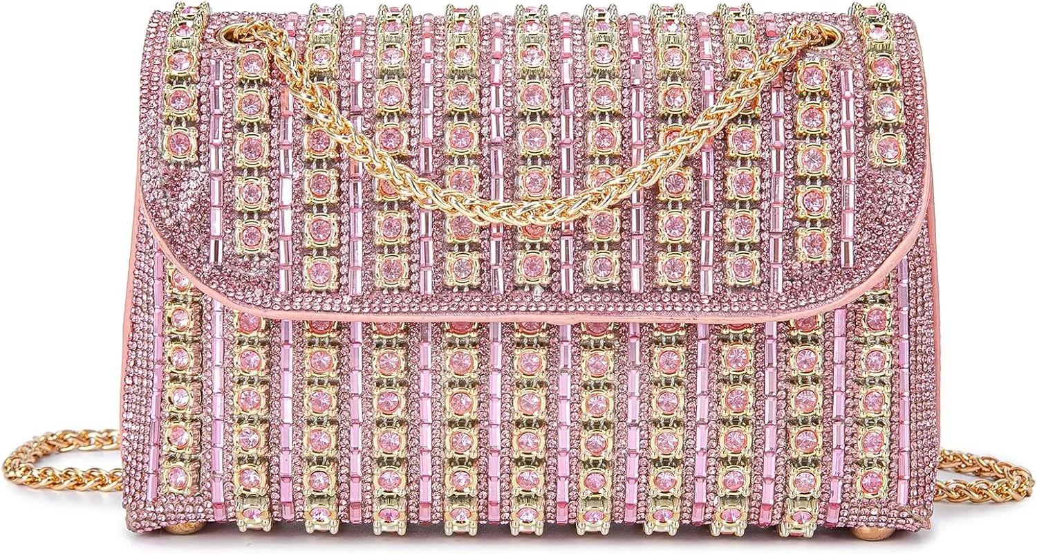 Women's Evening Handbags Rhinestone Purse Crystal Evening Clutch for Women Formal