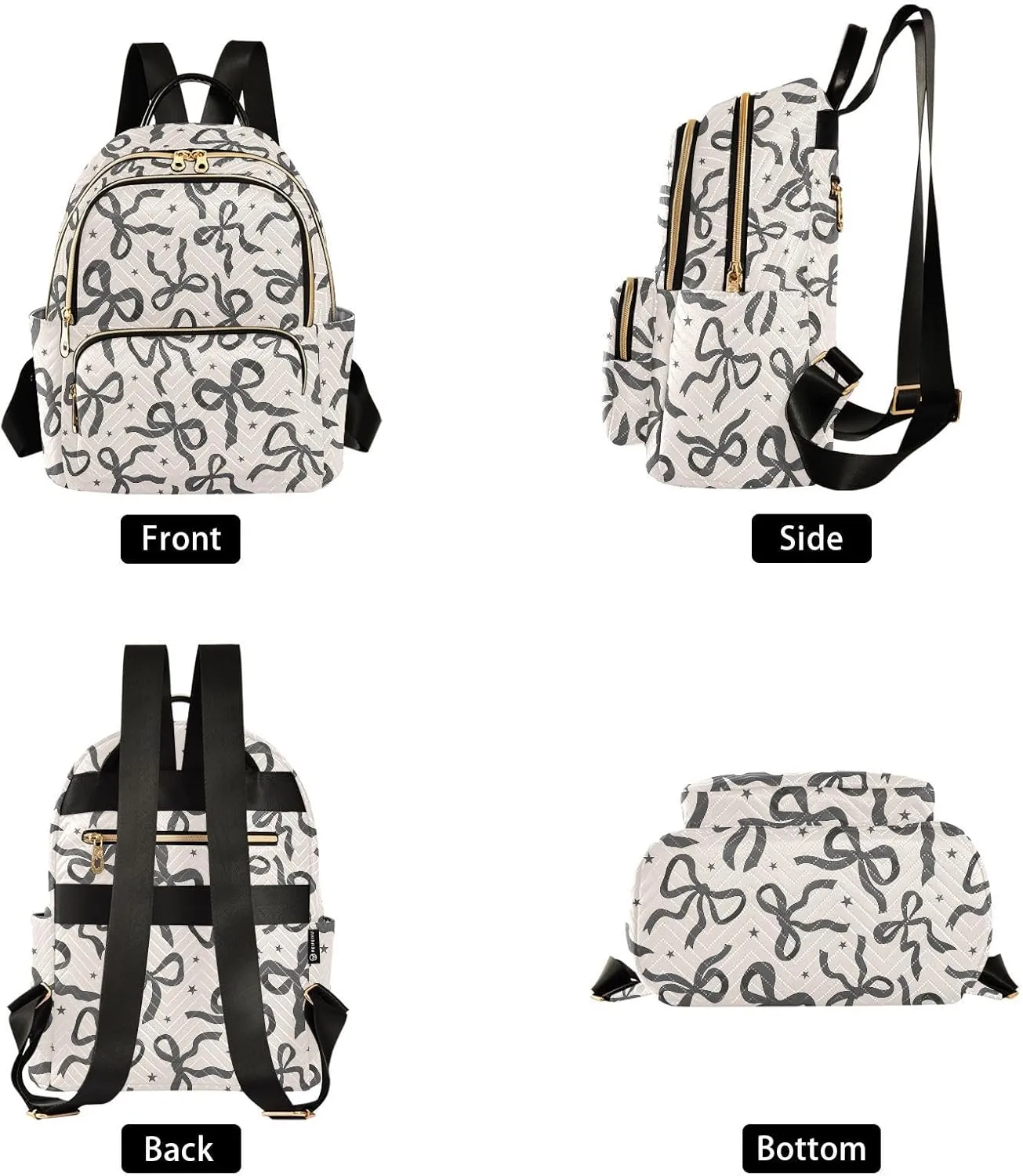 Women's Fashion Backpack Ribbon Bow Tie Purse Multipurpose Design Handbags Shoulder Bag Travel bag