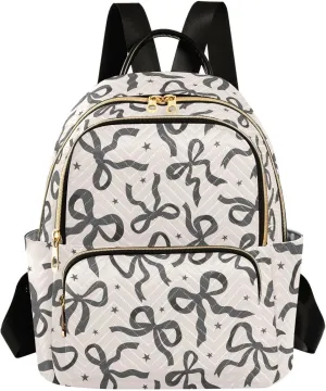 Women's Fashion Backpack Ribbon Bow Tie Purse Multipurpose Design Handbags Shoulder Bag Travel bag