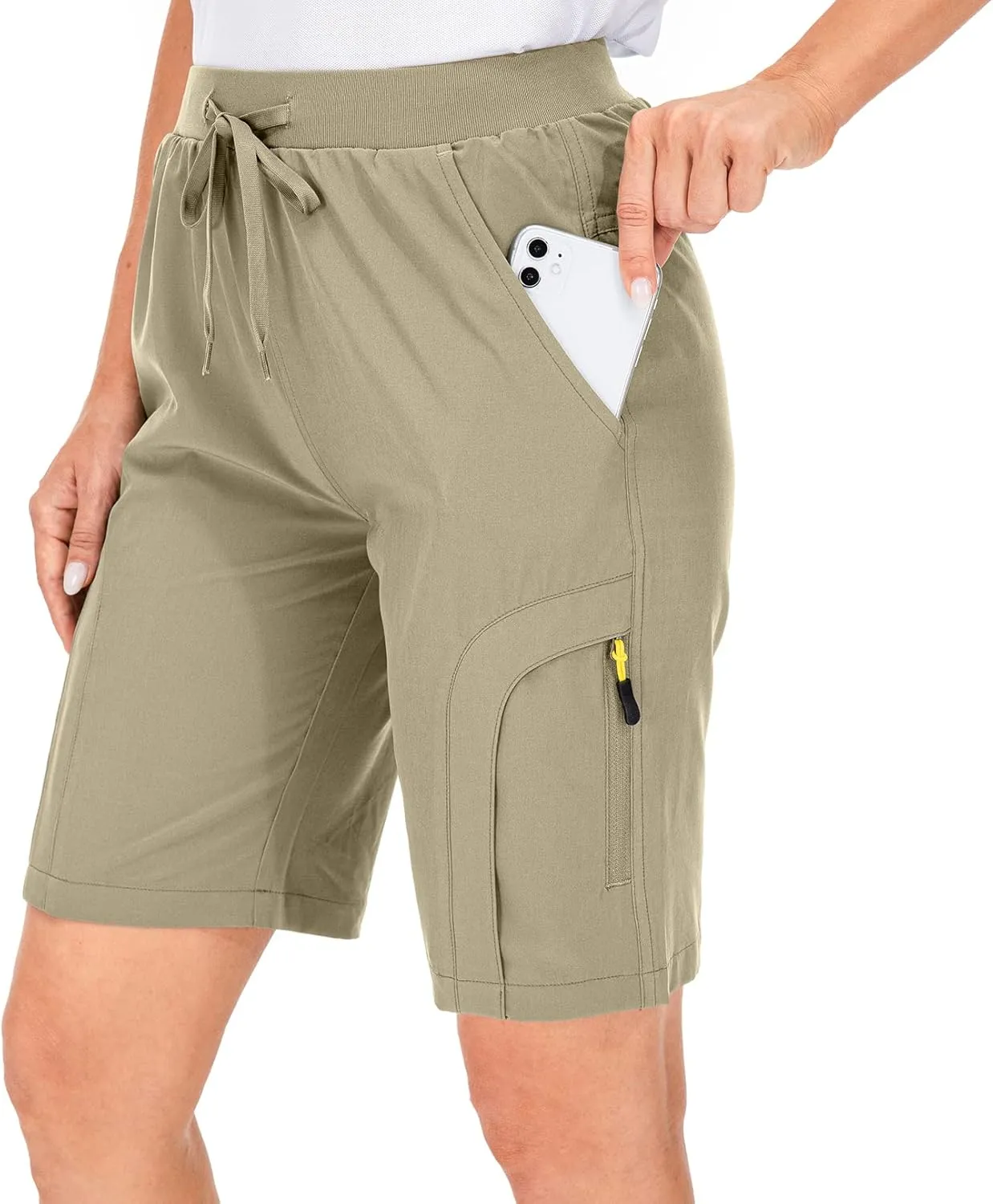 Women's Hiking Cargo Shorts Quick Dry Lightweight Summer Shorts for Women Travel Outdoor with Zipper Pockets