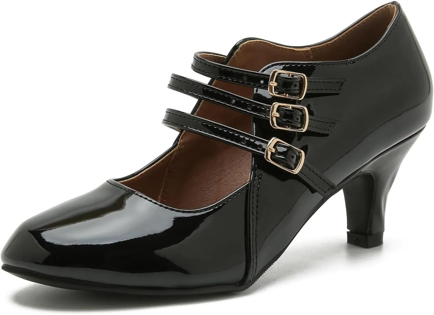 Women's Jessy Dress Mary Jane Shoes Round Toe Low Heels Wedding Office Work Pumps
