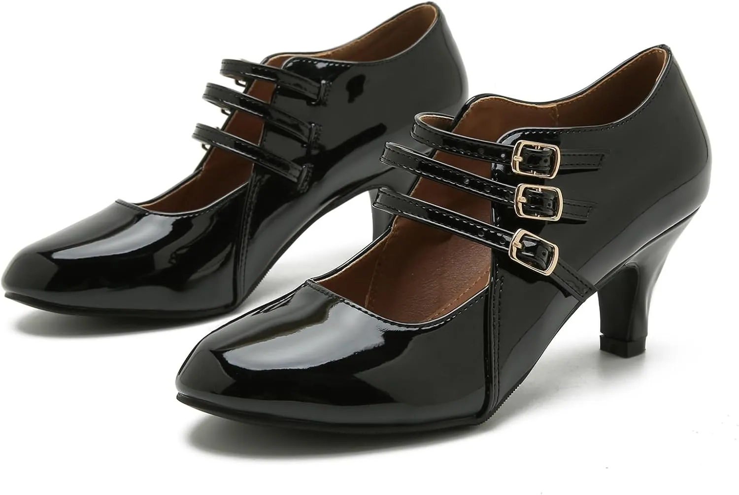 Women's Jessy Dress Mary Jane Shoes Round Toe Low Heels Wedding Office Work Pumps