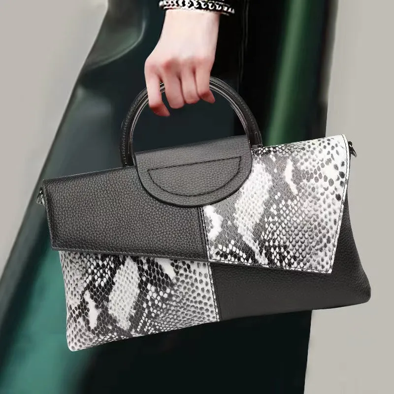 Women's Leather Clutch Fashionable Large Capacity Banquet Fashion Bags