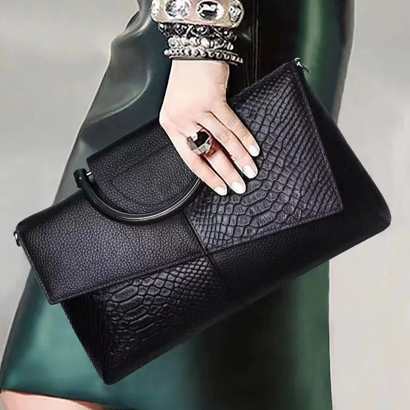 Women's Leather Clutch Fashionable Large Capacity Banquet Fashion Bags