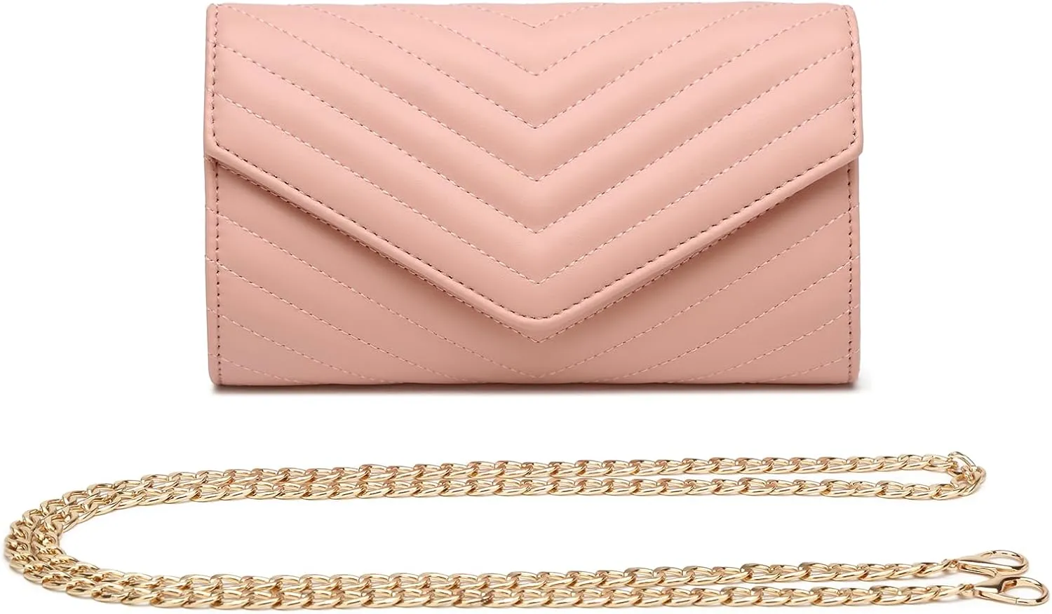 Women's Quilted Small Square Crossbody with Chain Strap Flap Minimalist Bag