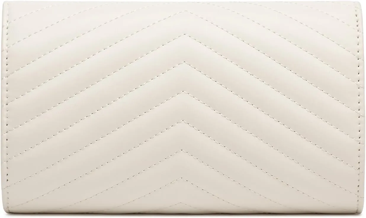 Women's Quilted Small Square Crossbody with Chain Strap Flap Minimalist Bag
