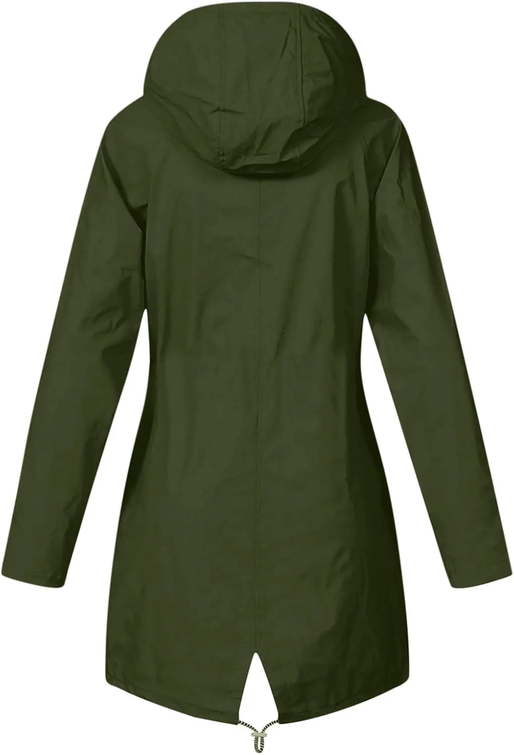 Women's Raincoat Windbreaker Zipper Hoodies Rain Jacket Waterproof Lightweight Outdoor Coat Hooded Trench Coats