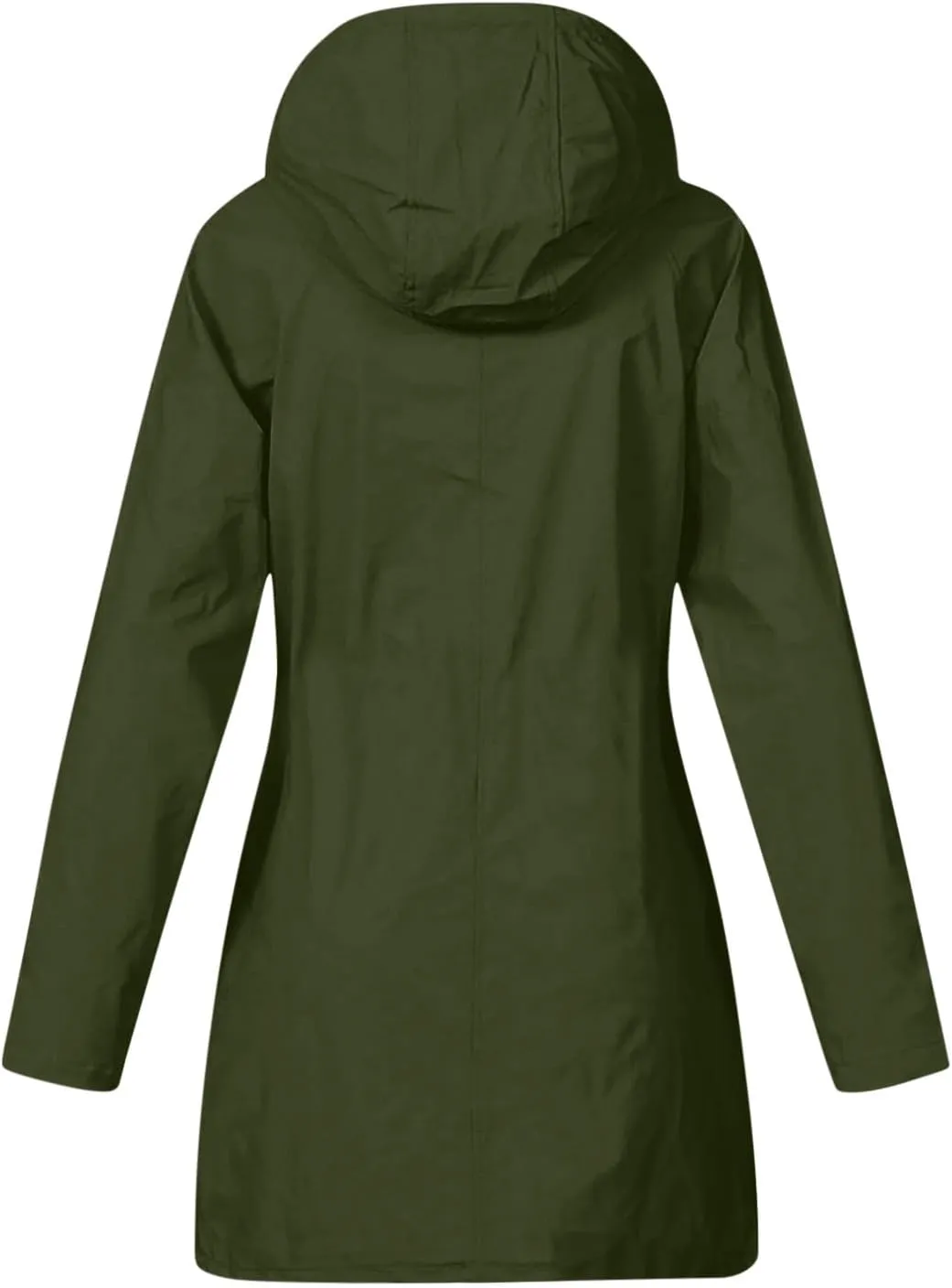 Women's Raincoat Windbreaker Zipper Hoodies Rain Jacket Waterproof Lightweight Outdoor Coat Hooded Trench Coats