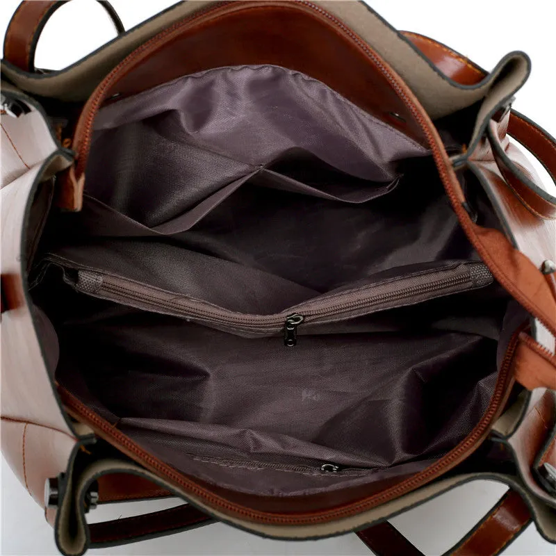 Women's Retro Large Capacity Portable Cross Body Handbags