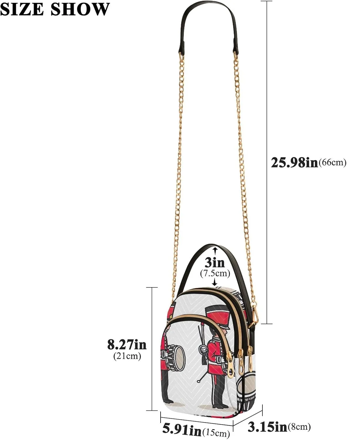 Womens Small Bags and Purses Chain Bags with Leather Handle
