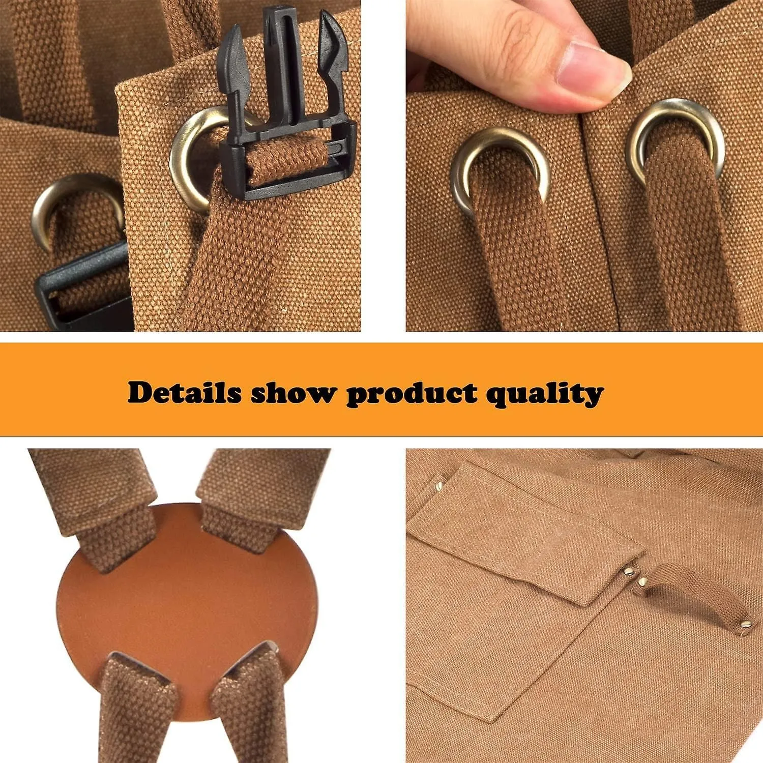 Work Apron With 4 Tool Pockets, Woodworking Shop Apron Gardening Tool Work Apron
