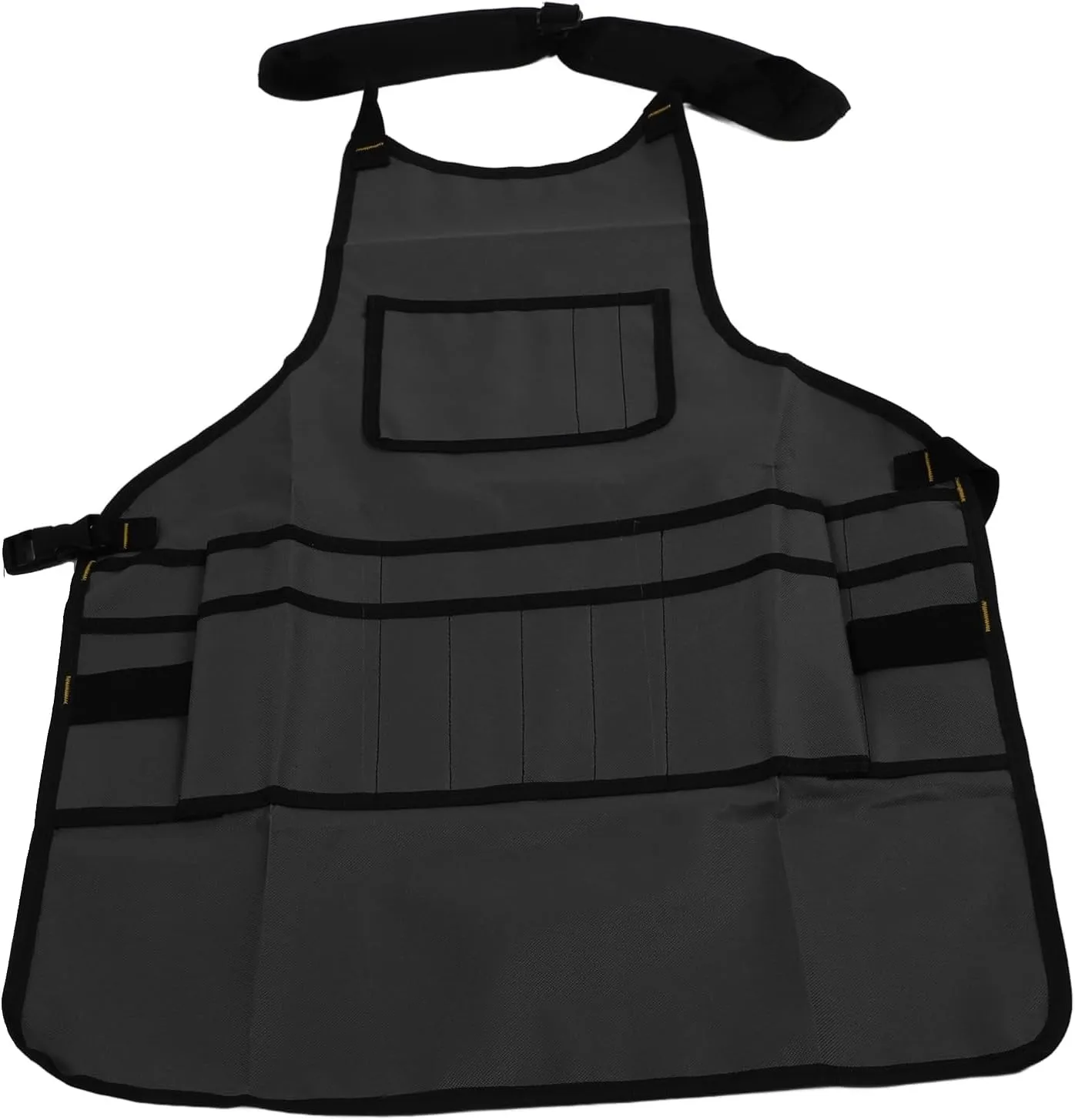 Work Apron, Workshop Bib Apron Oxford Cloth Tool Bag Pouch for Women Men Chef, Tool Aprons (Black) (Blue) (Gray)