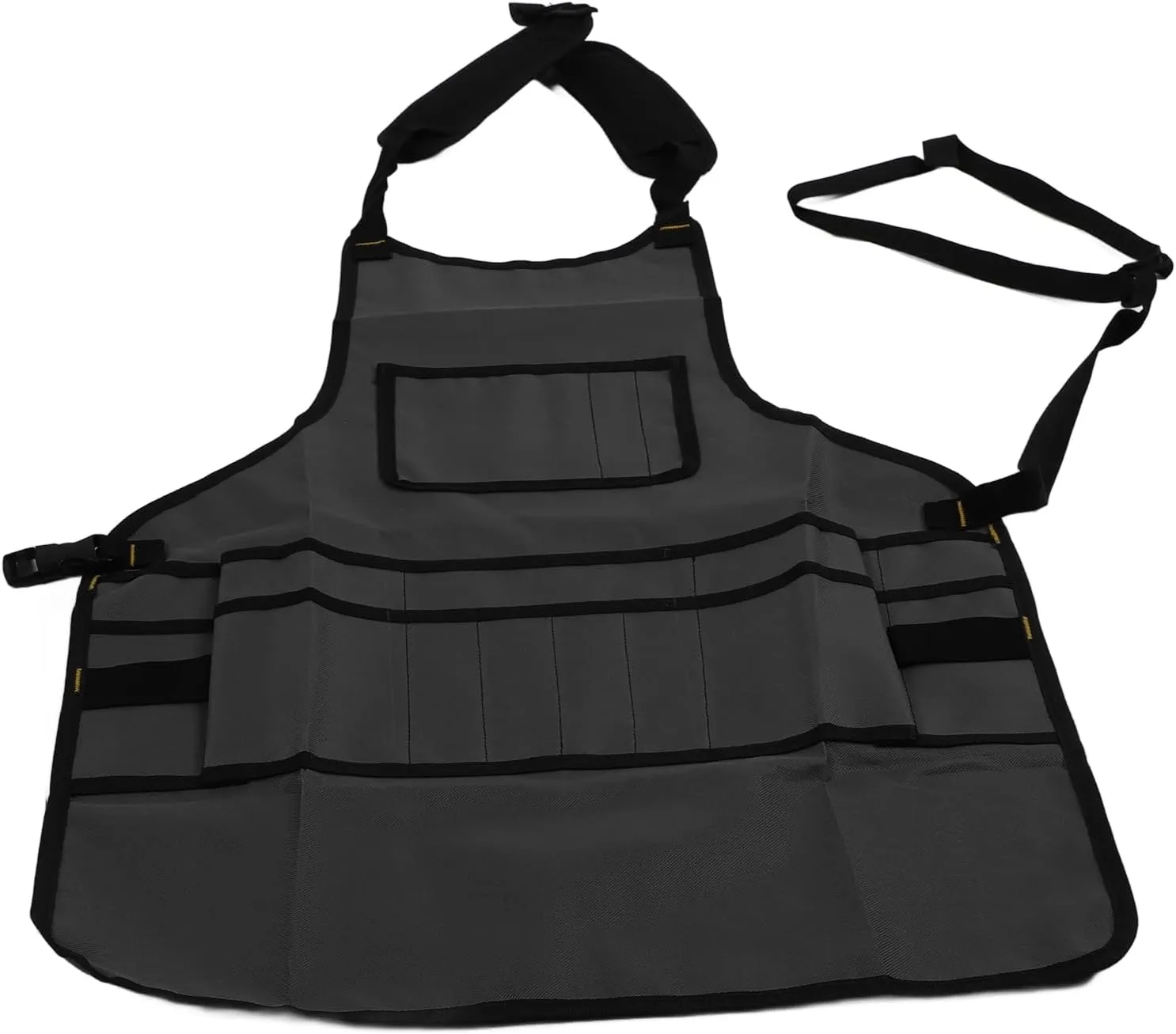 Work Apron, Workshop Bib Apron Oxford Cloth Tool Bag Pouch for Women Men Chef, Tool Aprons (Black) (Blue) (Gray)