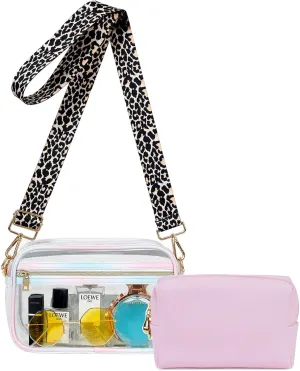 WYCY Clear Bag for Stadium Events Small Clear Purse for Women Stadium Approved Crossbody Bag for Concerts Sports Festivel