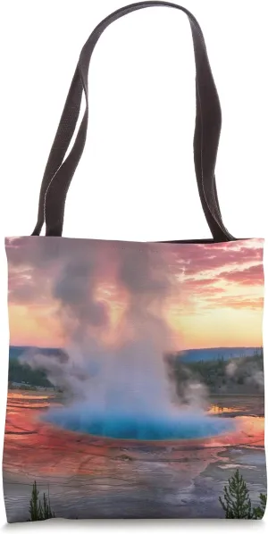 Wyoming Yellowstone National Park Geyser Tote Bag