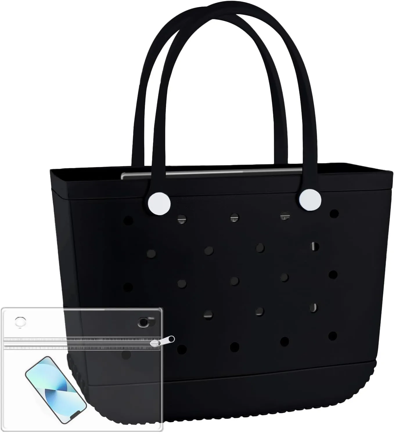 X-Large Rubber Tote Bag Waterproof Beach Washable Handbag Storage Bags Durable Modern Travel SportsTote Bag