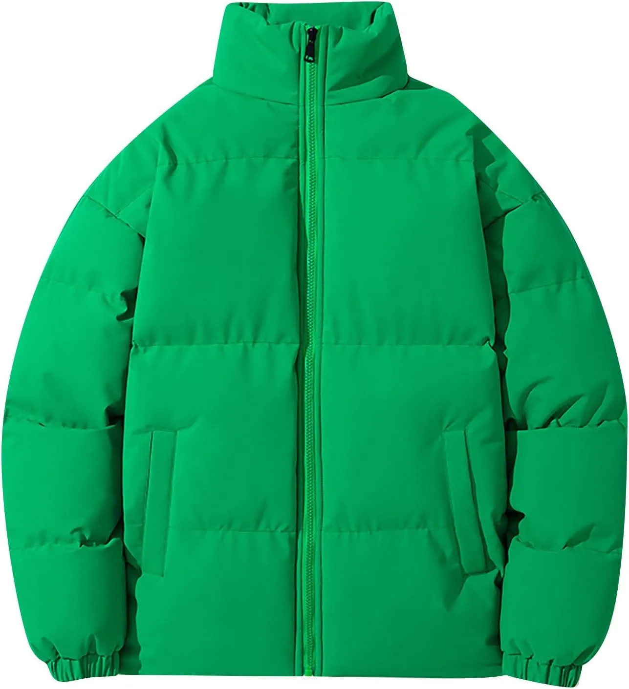 XIAXOGOOL Men's Puffer Jacket 2023 Winter Stand Collar Lightweight Quilted Warm Coat Waterproof Windproof Insulated Jacket