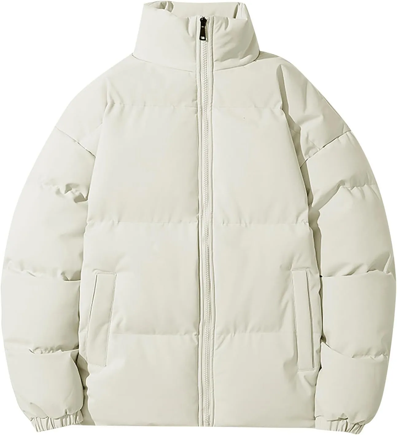 XIAXOGOOL Men's Puffer Jacket 2023 Winter Stand Collar Lightweight Quilted Warm Coat Waterproof Windproof Insulated Jacket