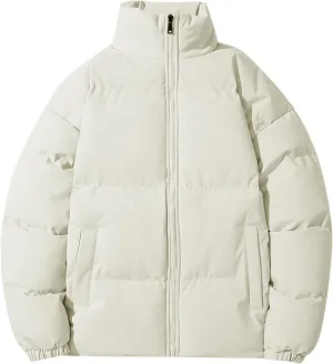 XIAXOGOOL Men's Puffer Jacket 2023 Winter Stand Collar Lightweight Quilted Warm Coat Waterproof Windproof Insulated Jacket