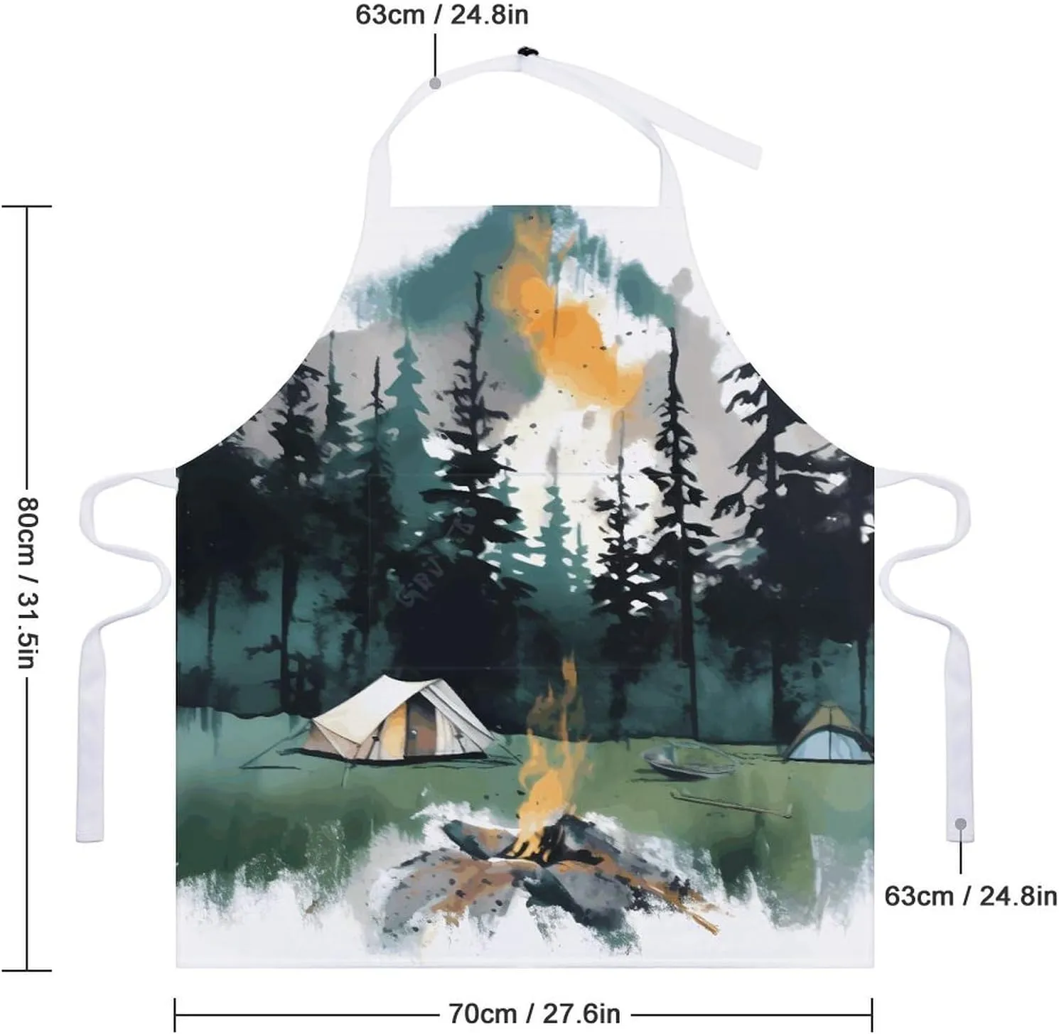 Yellow Sunflower Horse Aprons, Waterproof Bib for Women, Adjustable Cooking Bib Kitchen Apron with Large Pocket