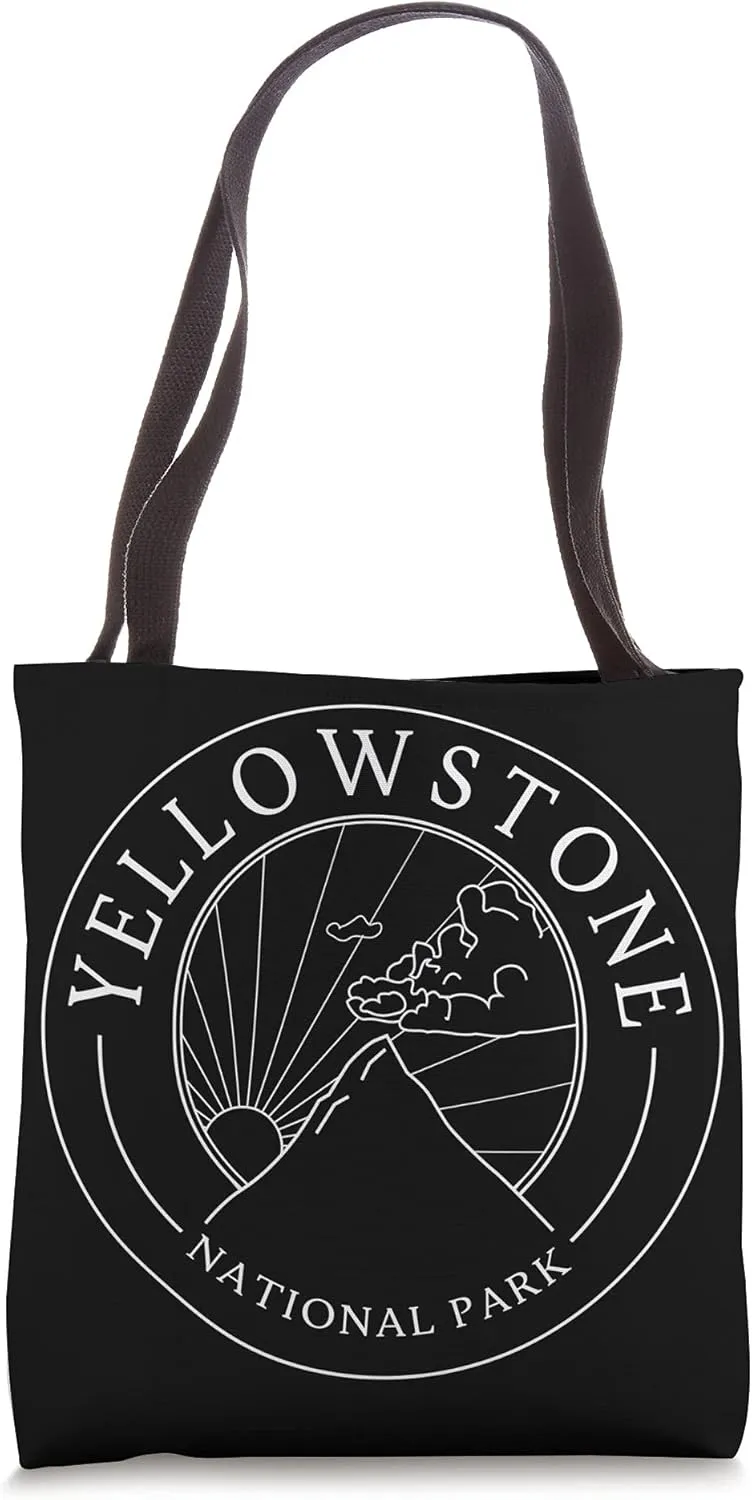 Yellowstone Montana National Park Logo Travel Tote Bag