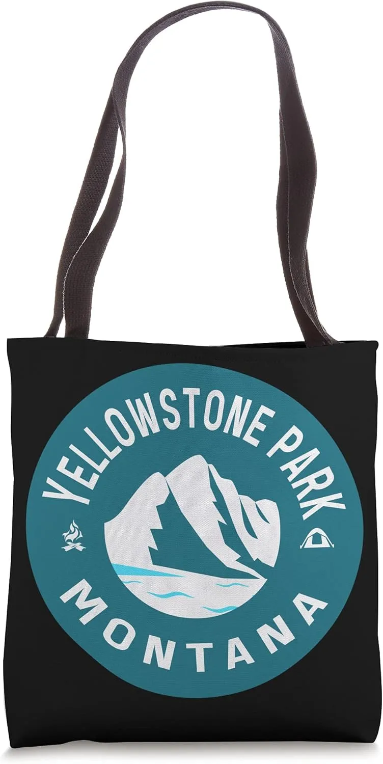 Yellowstone Montana National Park Travel Hiking Camping Tote Bag