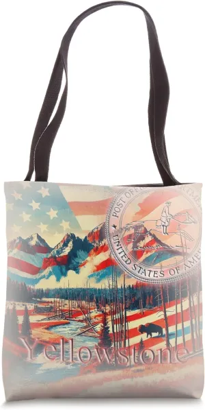 Yellowstone National Park, a travel souvenir, a gift idea. Tote Bag