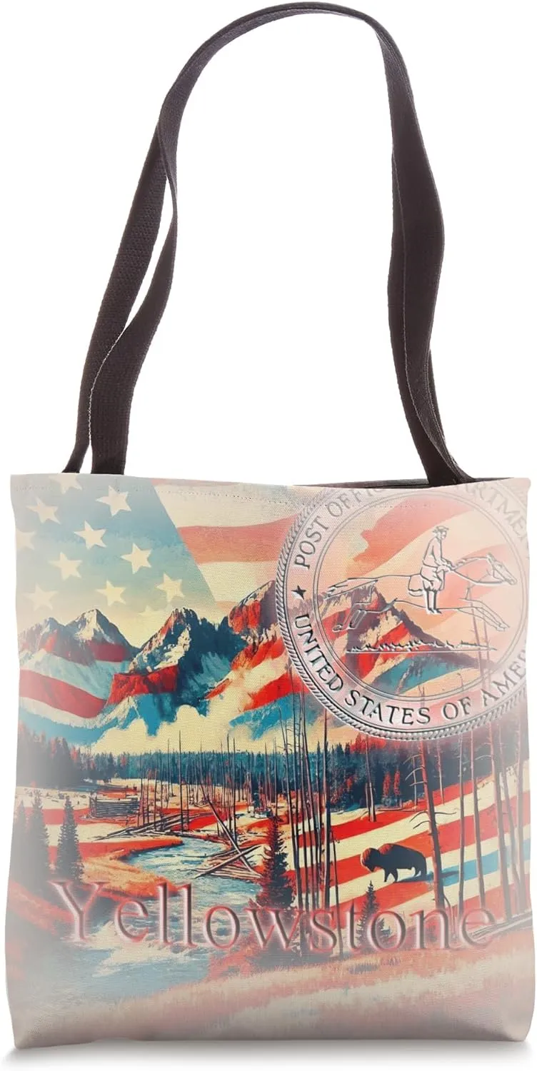 Yellowstone National Park, a travel souvenir, a gift idea. Tote Bag