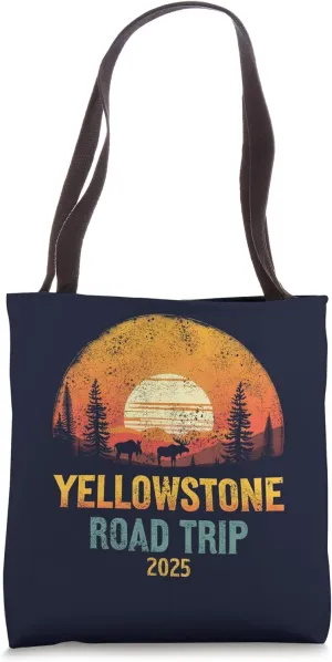 Yellowstone National Park Family Road Trip 2025 Camping Gift Tote Bag