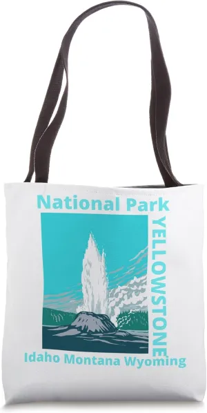 Yellowstone National Park Geyser Tote Bag