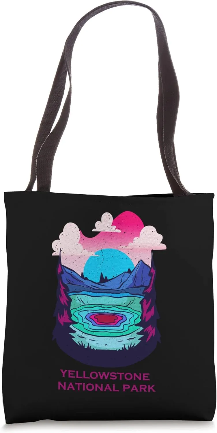 Yellowstone National Park Geyser Vacation Tote Bag