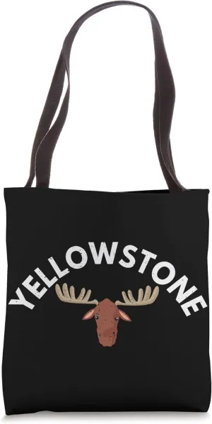 Yellowstone National Park Moose Geyser Vacation Tote Bag