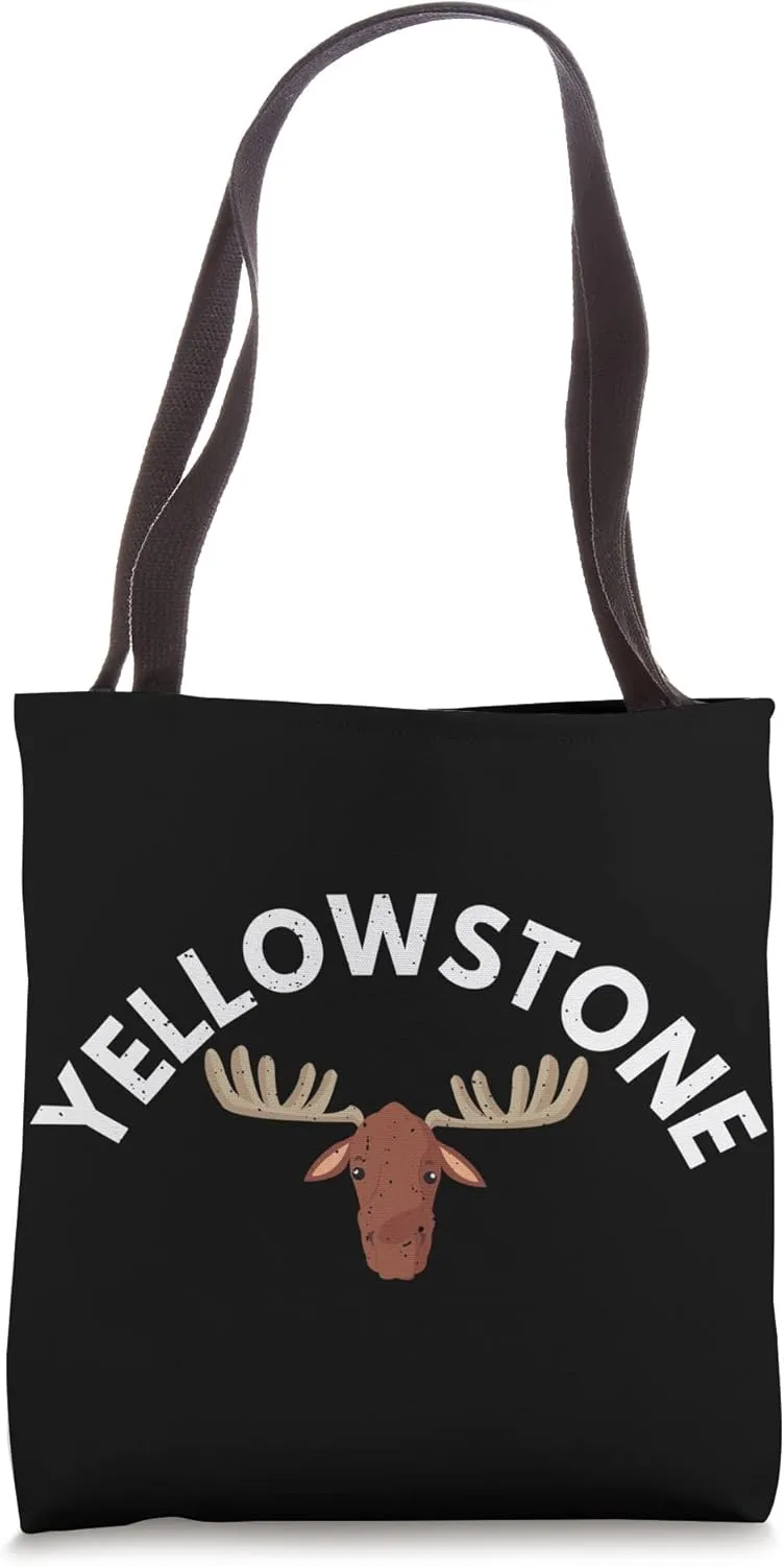 Yellowstone National Park Moose Geyser Vacation Tote Bag