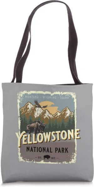 Yellowstone National Park Vintage Travel Poster Style Tote Bag