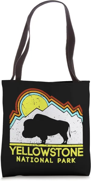 Yellowstone USA National Park Wild Buffalo Shirt Tote Bag